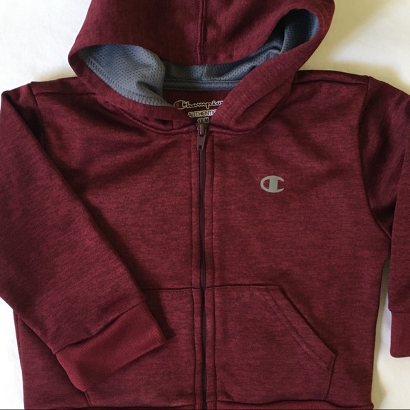 Champion sweatshirt size 18 months burgundy zip up - Picture 2 of 16